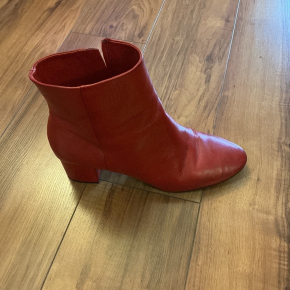 Red Leather Boots - Picture 1 of 3